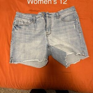 Women's Distressed Denim Shorts